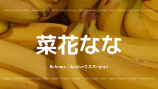 「Avatar2.0 Project」の「菜花なな」さんについて紹介！