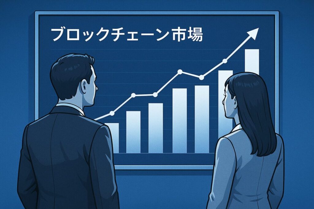 ブロックチェーンビジネスの市場規模は?