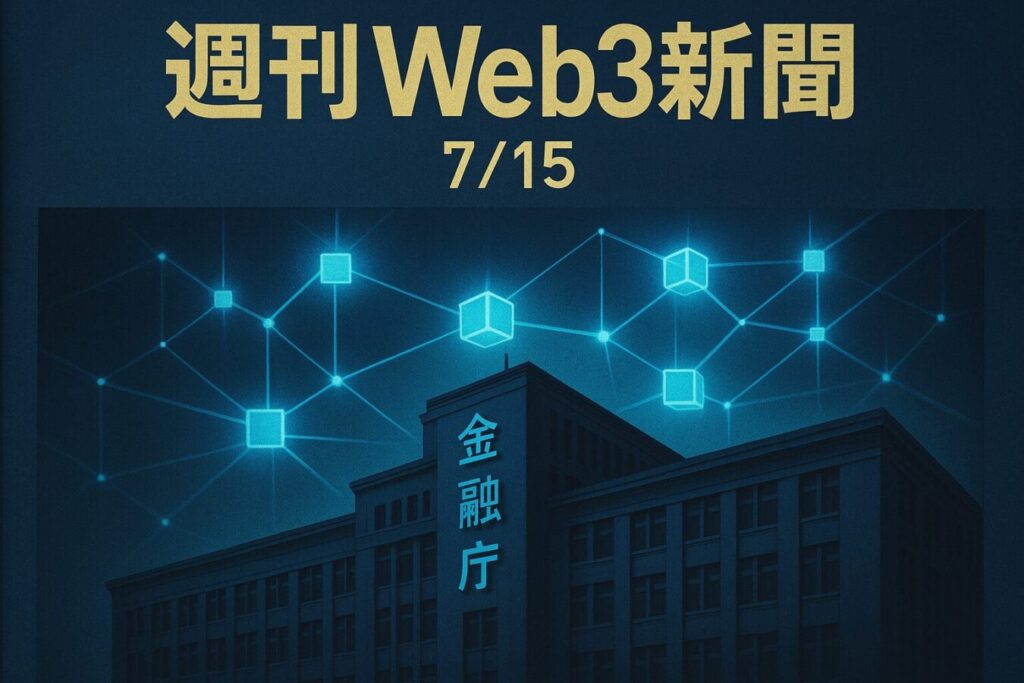 金融庁にWeb3専任参事官が誕生、育成重視へ政策転換 — 週刊Web3新聞（7/15）