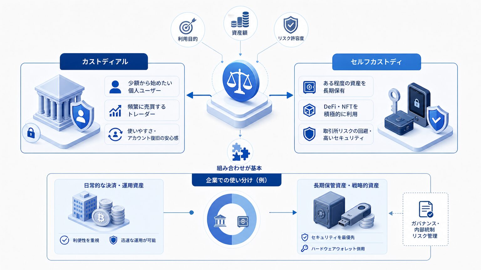 カストディアルとセルフカストディはどちらを選ぶべきか